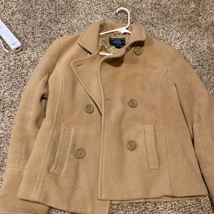 Almost Brand New Tan American Eagle Peacoat SZ L